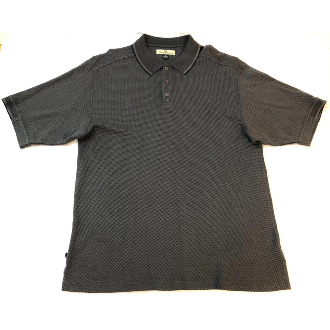 Tommy Bahama Men's Polo Gray Short Sleeve Shirt 70% Silk Blend Golf - Xl X-Large